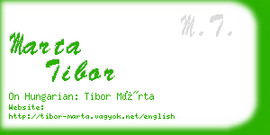 marta tibor business card